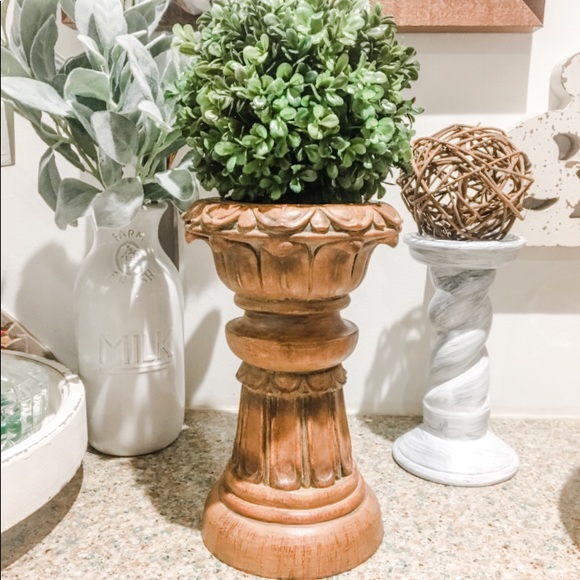 Other - Large Carven Wooden Candlestick 🌿Farmhouse style
